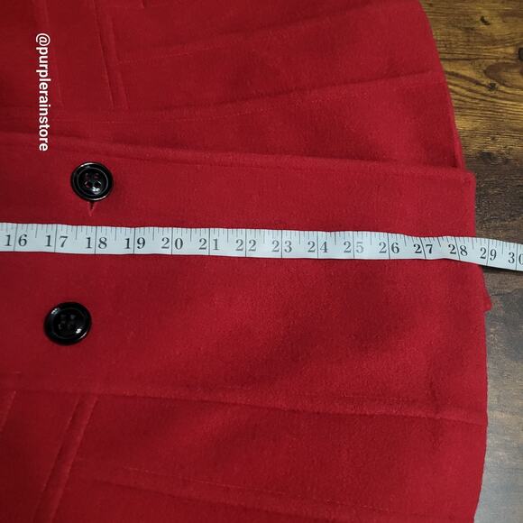 St Johns Bay Double Breasted Peacoat M Wool Cashmere Blend Preppy Quiet Luxury - Picture 8 of 11